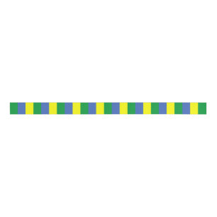 gabon flag stripes country symbol green blue yello grosgrain ribbon