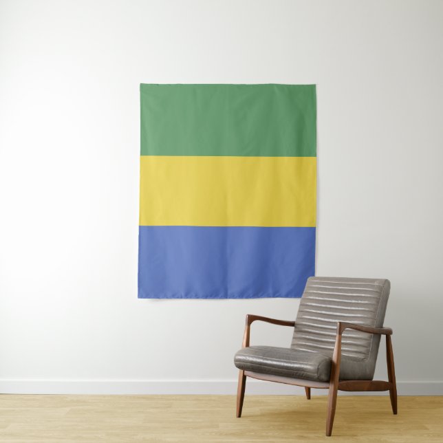 Gabon flag tapestry (In Situ)