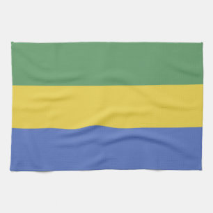 Gabon flag tea towel