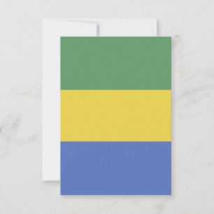 Gabon flag thank you card