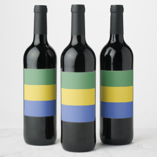 Gabon flag wine label
