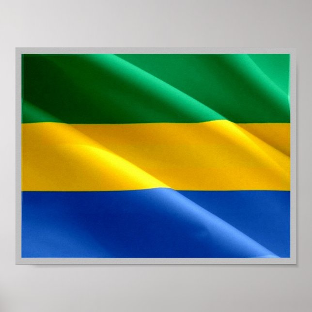 Gabon - Gabonese Flag - Poster (Front)