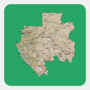 Gabon Map Sticker