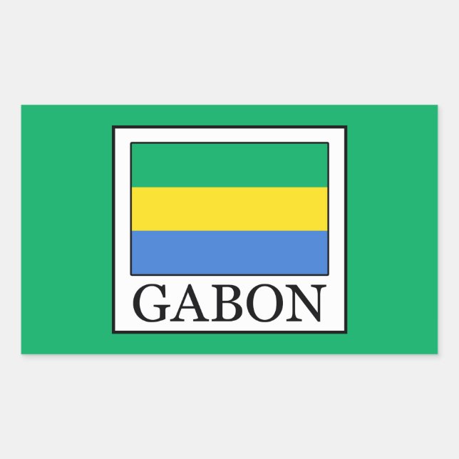 Gabon Rectangular Sticker (Front)