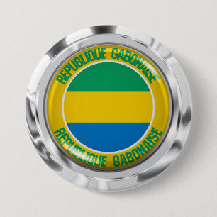 Gabon Round Emblem 7.5 Cm Round Badge