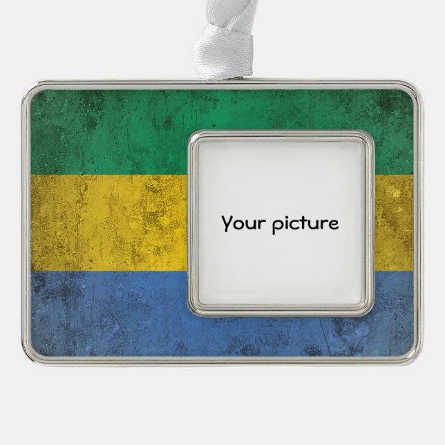 Gabon Silver Plated Framed Ornament (Front)