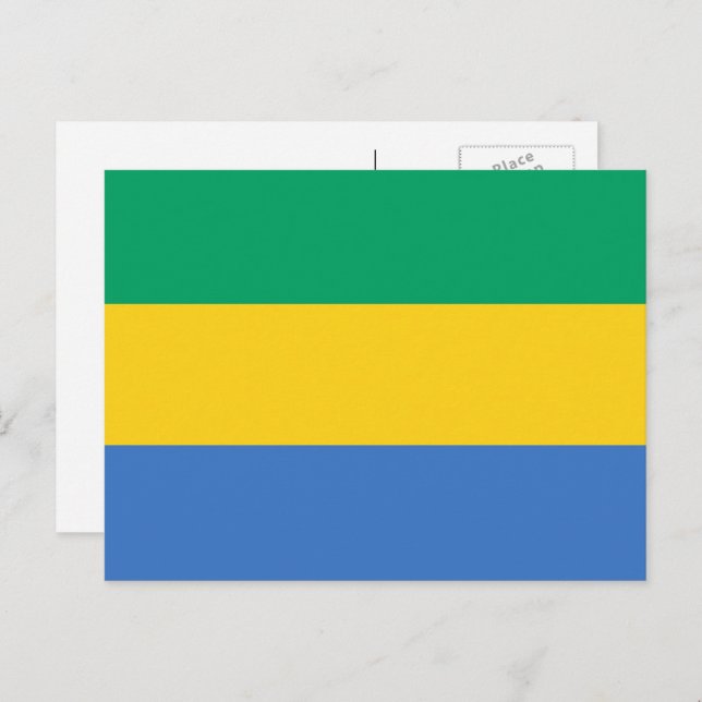Gabonese Flag, Flag of Gabon Postcard (Front/Back)