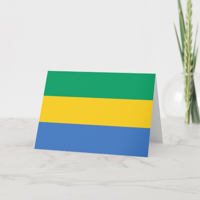 Gabonese Flag (Gabon) Card (Front)