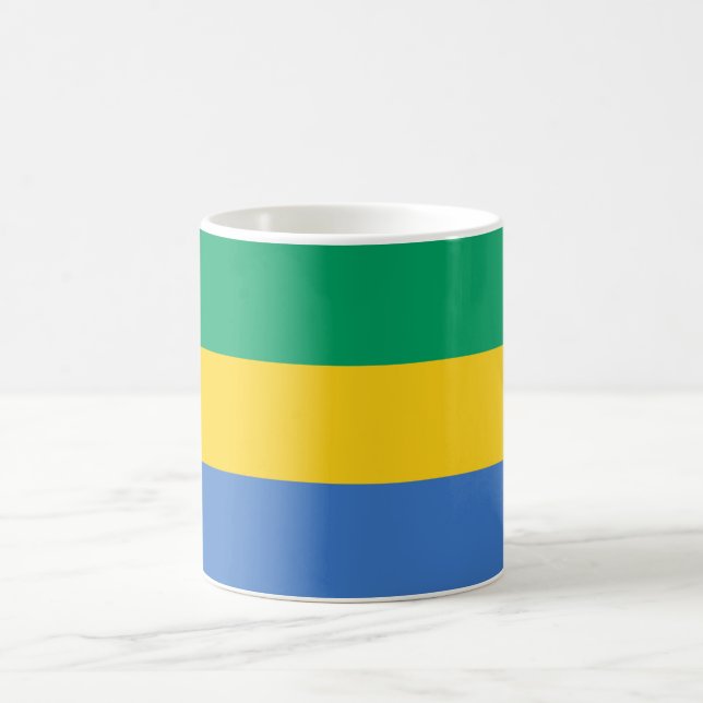 Gabonese Flag (Gabon) Coffee Mug (Center)