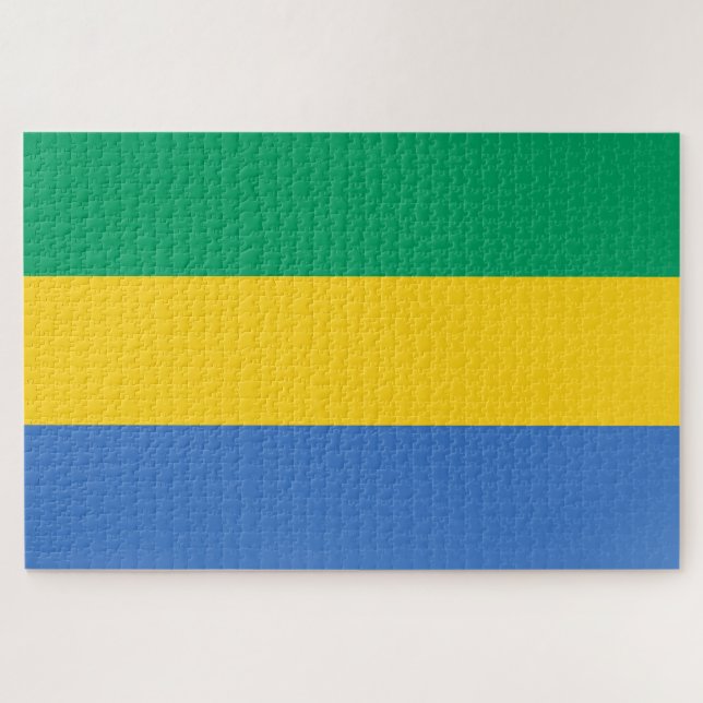 Gabonese Flag (Gabon) Jigsaw Puzzle (Horizontal)