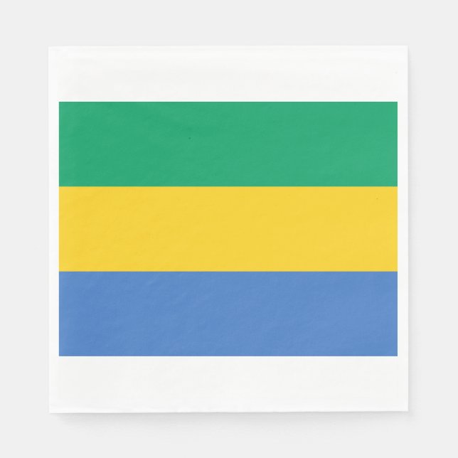 Gabonese Flag (Gabon) Napkin (Front)