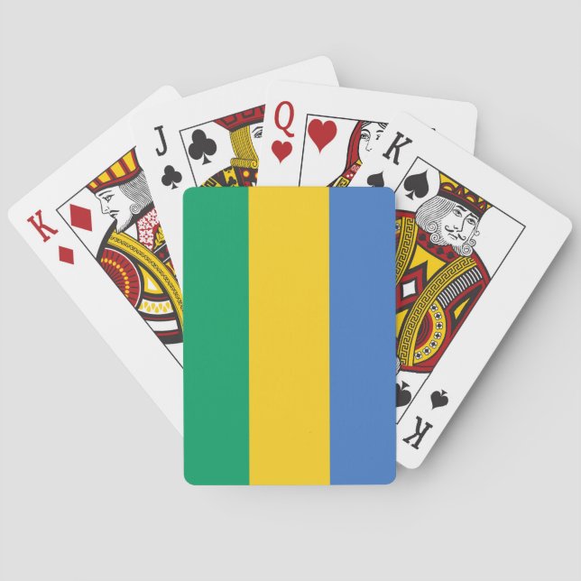 Gabonese Flag (Gabon) Playing Cards (Back)