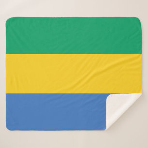 Gabonese Flag (Gabon) Sherpa Blanket