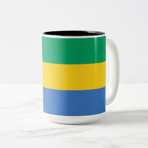 Gabonese Flag (Gabon) Two-Tone Coffee Mug