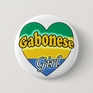 Gabonese Girl 6 Cm Round Badge