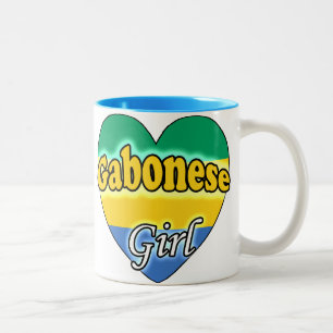 Gabonese Girl Two-Tone Coffee Mug