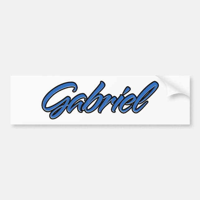 Gabriel Name blue Aufkleber Sticker Autoaufkleber (Front)