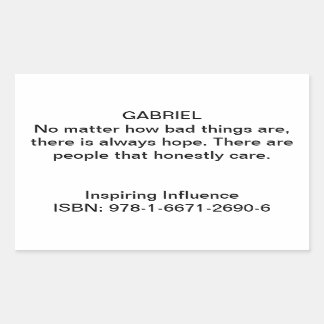 Gabriel Quote in "Inspiring Influence" Rectangular Sticker