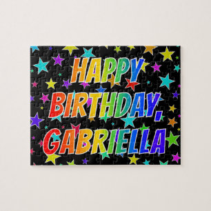 "GABRIELLA" First Name, Fun "HAPPY BIRTHDAY" Jigsaw Puzzle
