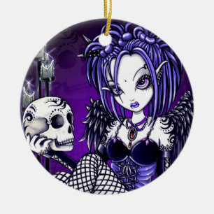 "Gabriella" Gothic Skull Angel Ornaments