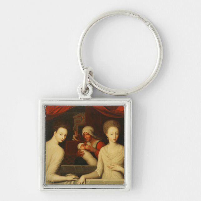 Gabrielle d'Estrees  and her sister Key Ring (Front)