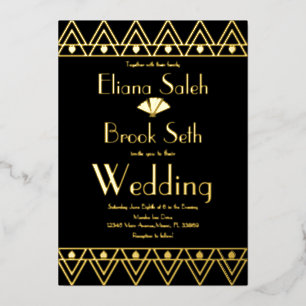 Gabsty Heart Border Gold Wedding Pressed