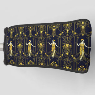 Gabsy gold and black decorative pattern golf head cover