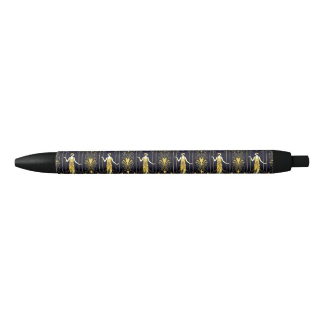 Gabsy gold and black decorative pattern ink pen (Front)