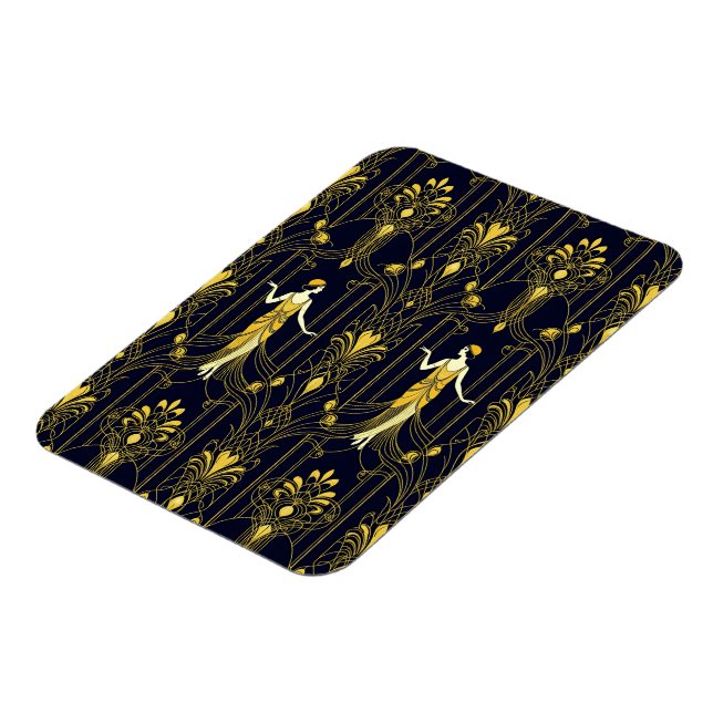 Gabsy gold and black decorative pattern magnet (Left Side)