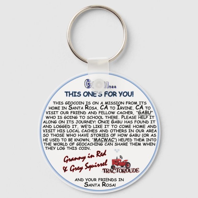 GabuKeychain Key Ring (Front)