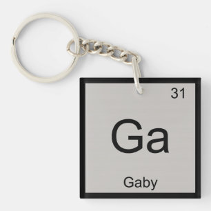 Gaby Name Chemistry Element Periodic Table Key Ring