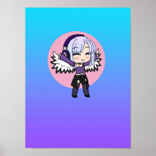Gacha Series Girl Naomi Luna  cute Gacha Girl with Poster