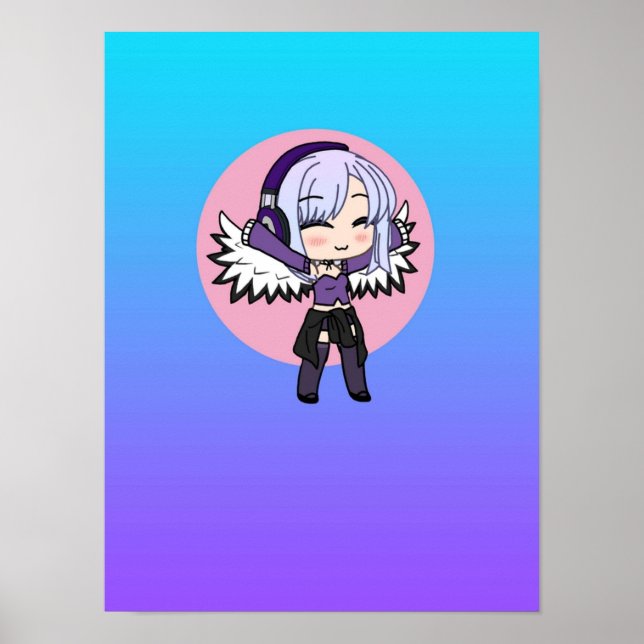 Gacha Series Girl Naomi Luna  cute Gacha Girl with Poster (Front)