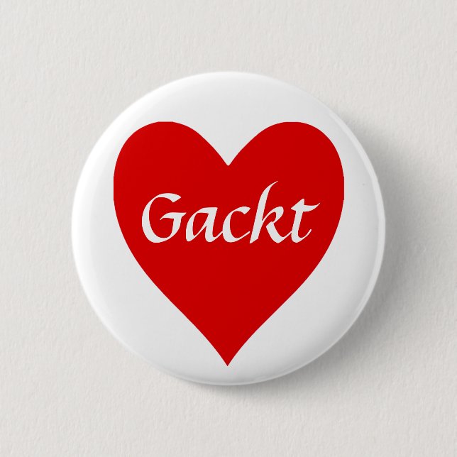 Gackt 6 Cm Round Badge (Front)