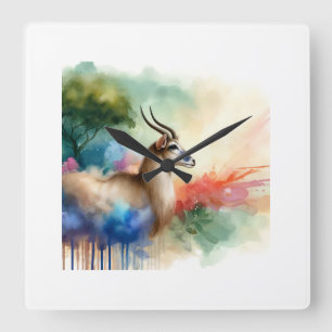 Gadela Serenity 220824AREF138 - Watercolor Square Wall Clock