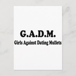 GADM Girls Against Dating Mullets Postcard