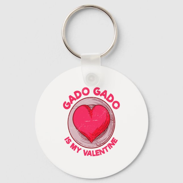 Gado Gado Is My Valentine Indonesian Salad Vegetar Key Ring (Front)