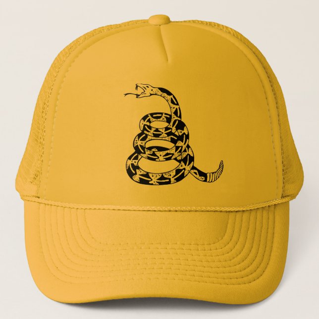 Gadsden Coiled Rattlesnake Trucker Hat (Front)