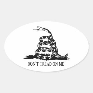 Gadsden Don't Tread on Me Oval Sticker