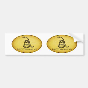 Gadsden Flag Bumper Sticker 2 Oval