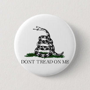 Gadsden Flag "Don't Tread On Me" 6 Cm Round Badge