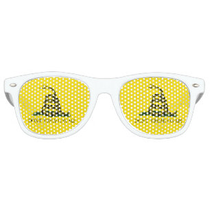 Gadsden Flag - Don't Tread On Me -  Coiled Snake Retro Sunglasses