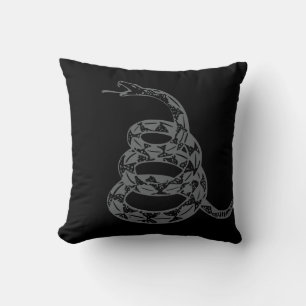 Gadsden Flag Don't Tread on Me Grey Cushion
