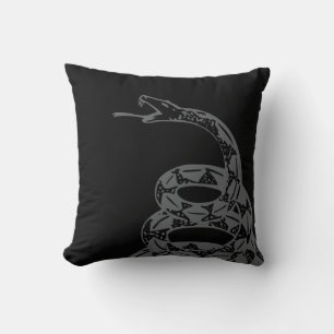 Gadsden Flag Don't Tread on Me Grey Cushion