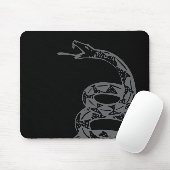 Gadsden Flag Don't Tread on Me Grey Mouse Pad (With Mouse)