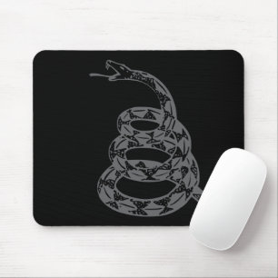 Gadsden Flag Don't Tread on Me Grey Mouse Pad