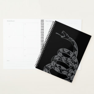 Gadsden Flag Don't Tread on Me Grey Planner