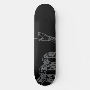 Gadsden Flag Don't Tread on Me Grey Skateboard
