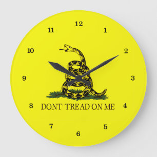 Gadsden Flag Dont Tread On Me Large Clock