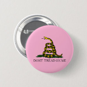 Gadsden Flag Don't Tread on Me Libertarian Yellow 6 Cm Round Badge